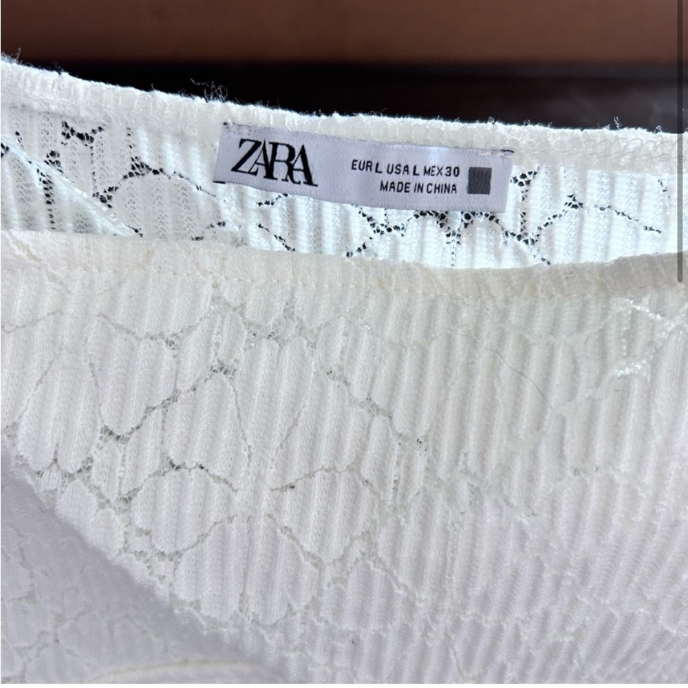 zara white lacy tank top - Picture 4 of 4